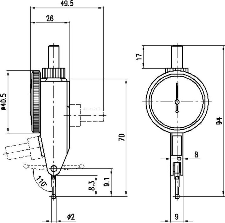 Image du produit Mahr Indicateur à levier Martest 800