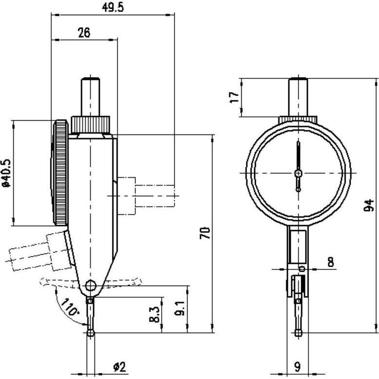 Thumbnail - Mahr, Längenmesswerkzeug, Fühlhebelmessgerät Martest 800 (mm)