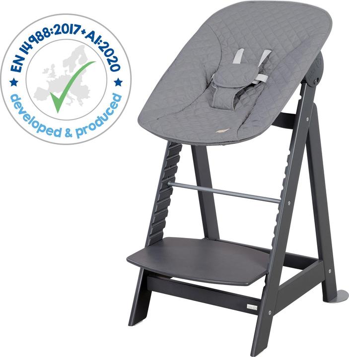 Produktbild Roba Treppenhochstuhl Set 2in1 Born Up Anthrazit (Hochstuhl)