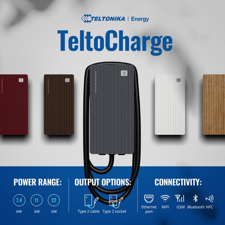 Produktbild Teltonika Energy EVC100 electric vehicle charger (Typ 2, 7.40 kW, 32 A)