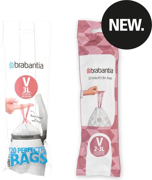 Productafbeelding Brabantia PerfectFit afvalzak V 3 liter (20 x, 3 l)