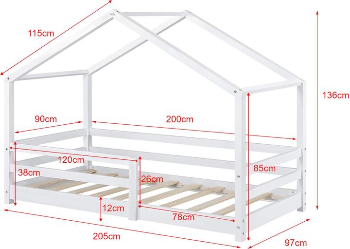 Produktbild En.Casa Knätten (90 x 200 cm)