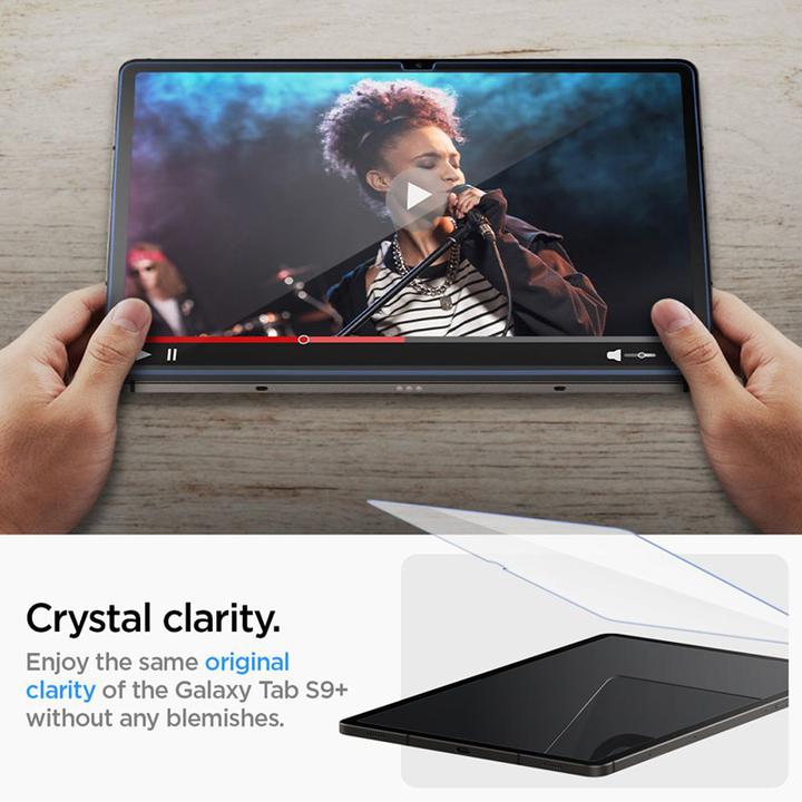 Immagine prodotto Spigen Glass.TR Sam Tab S9+ Plus 12.4" X810/X816B "EZ FIT" szkło hartowane AGL06999 (1 Pezzo/i, Galaxy Tab S9 Plus)