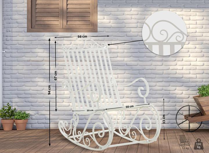 Immagine prodotto CLP Sedia a dondolo Smilla, bianca