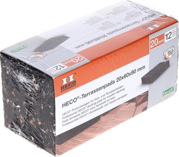 Actual product image Heco Decking pads rubber non-slip 20 mm 12 pcs ( 49772 ) (1 Screws per piece)