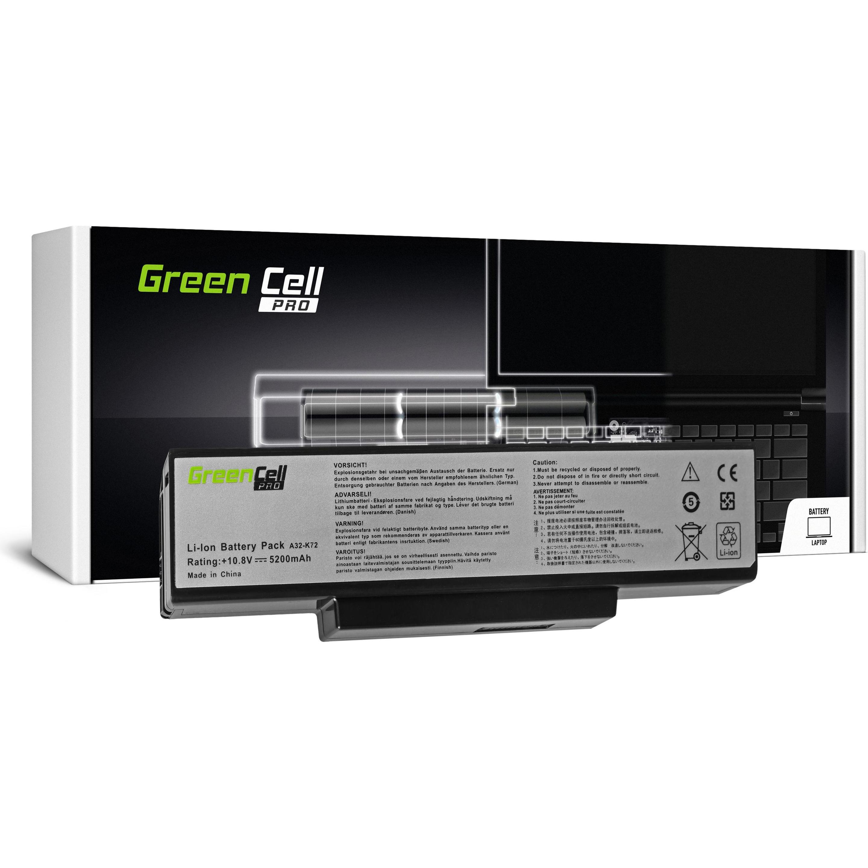 GreenCell Cell AS06PRO Notebook-Ersatzteil Akku (6 Zellen, 5200 mAh), Notebook Akku, Schwarz