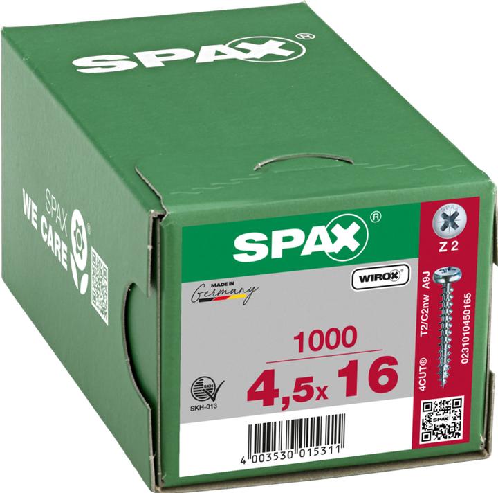 Produktbild Spax Spanplattenschrauben PH PZ2 4,5x16 mm (1000 Schrauben pro Stück)