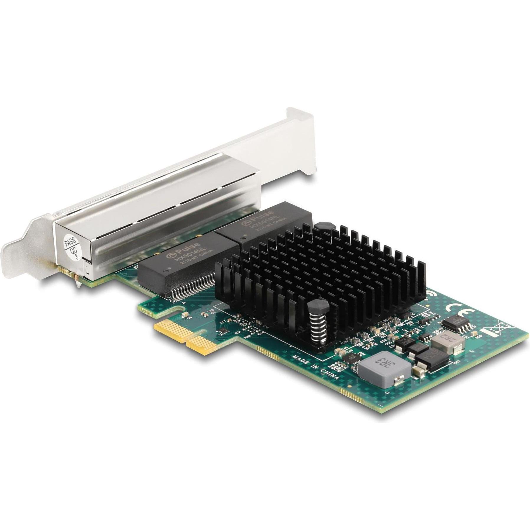 Thumbnail - Delock PCI Express x1 Karte zu 4 x RJ45 Gigabit LAN BCM (PCI-E x1), Netzwerkkarte, Grau