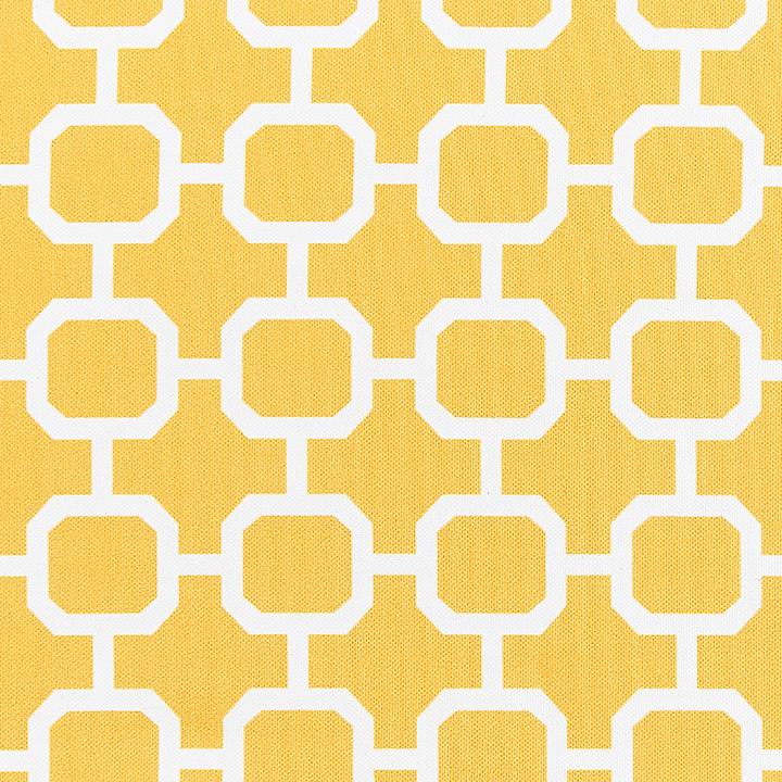 Actual product image Beliani Seat cushion for chair TOLVE set of 6 yellow / white geometric pattern 31 x 39 x 5 cm (31 x 39 cm)