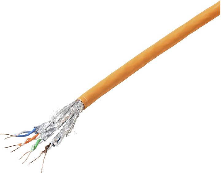 Immagine prodotto Tru Components TC-11008844 Cavo di rete CAT 6a S/FTP 4 x 2 x 0,24mm² certificato CPR-Dca Arancione 3 (S/FTP, CAT6a, 305 m)