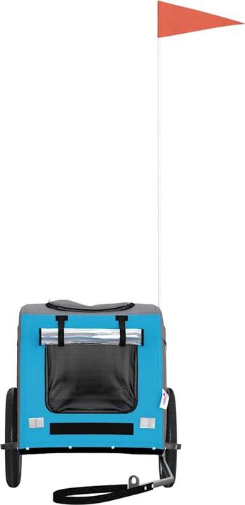 Actual product image vidaXL Bicycle trailer dogs Blue and grey Oxford fabric and iron