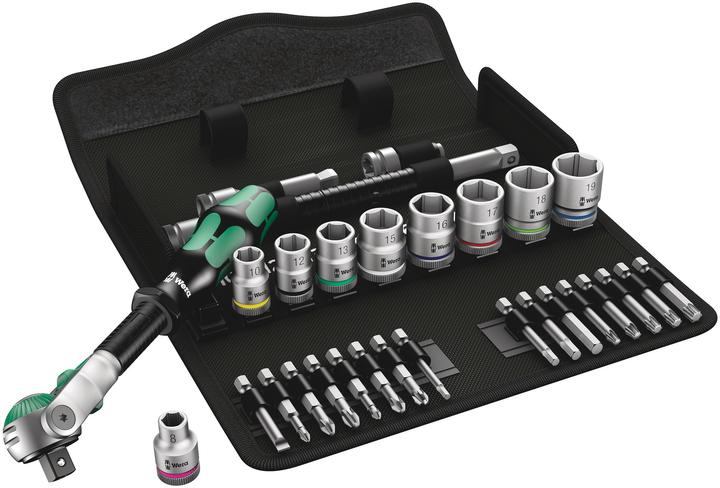 Actual product image Wera 8100 SB 6 Zyklop Speed Ratchet Set (19 mm, 12 mm, 16 mm, 10 mm, 18 mm, 17 mm, 15 mm, 13 mm)