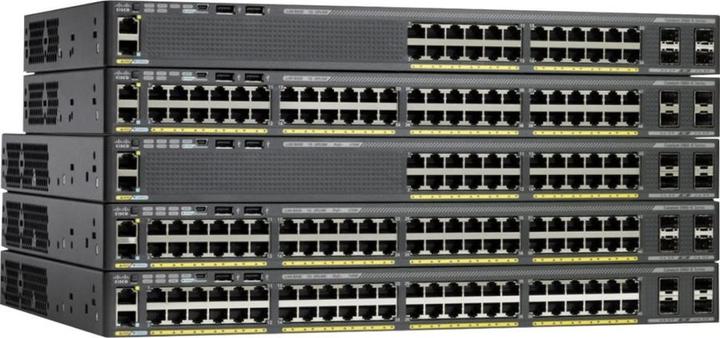Productafbeelding Cisco Schakelaar/Kat 2960-X 48GigE 740W 4x1G SFP (52 ports)