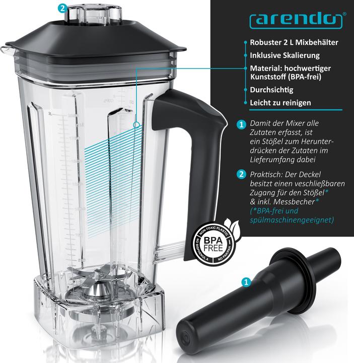 Produktbild Arendo Standmixer (2000 W)