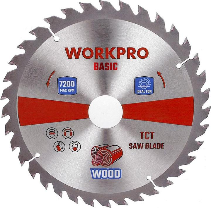 Workpro Wood saw blade, basic, ø165 x 20 mm x 48 teeth