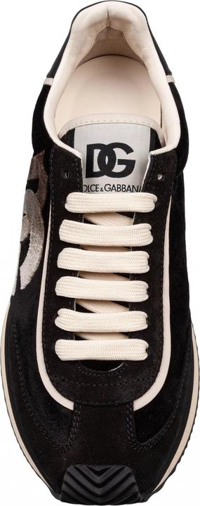 Image du produit Dolce & Gabbana velvet and suede cushion sneakers color black and ivory (45)