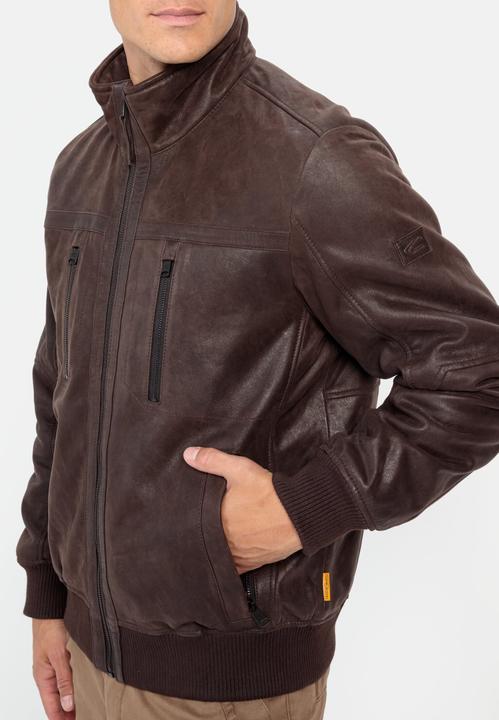 Immagine prodotto Camel Active Blouson in pelle con orlo in maglia (52)