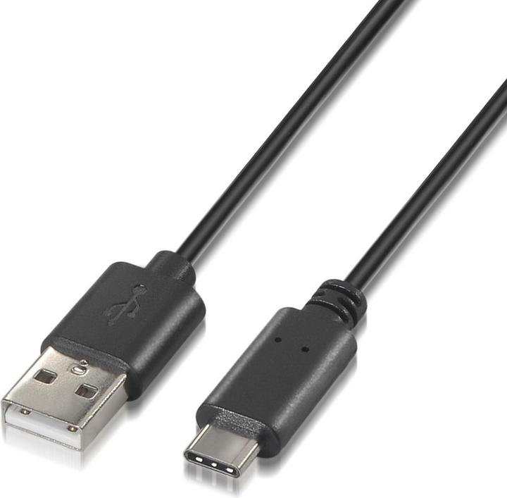 Actual product image Aisens A107-0052 USB Cable 2 m USB 2.0 USB A USB C Black (2 m, USB 2.0)