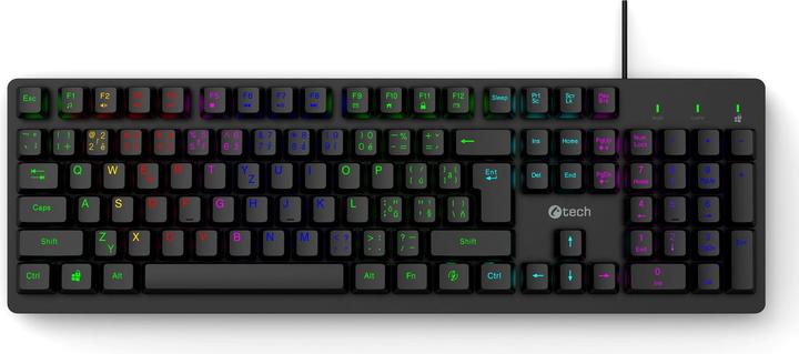 Actual product image C-Tech Riven (GKB-16) Gaming Keyboard, RGB, USB (Eng. Int., Cable)