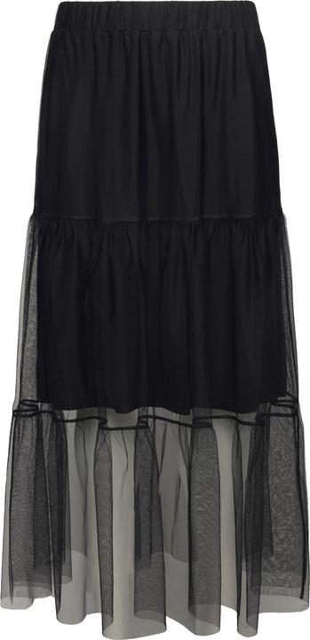 Ulla Popken Tüll-Maxirock, A-Linie, Volants, Elastikbund (42, 44)