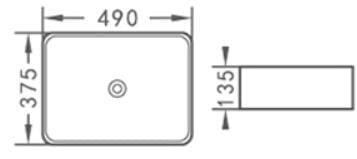 Image du produit Domoletti COUNTER TOP LAVABO 48 CM ACB8025 (375 mm, 480 mm)