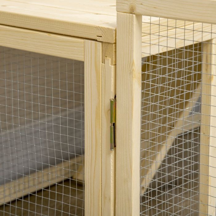 Produktbild Swisshandel24 Kaninchenstall, 1 Rampe, 1 Nistkasten, 1 Bodenwanne, 151,5x106x97cm