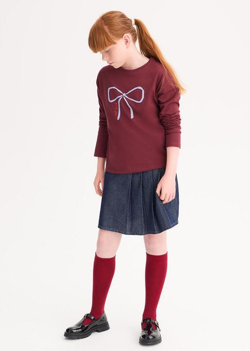 Produktbild La Redoute Collections Shirt mit Schleifenaufdruck (164)