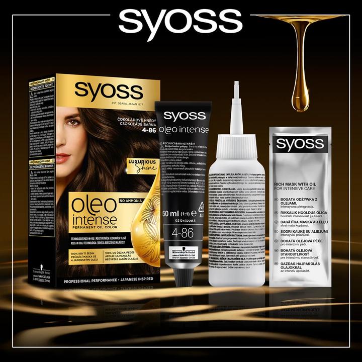 Image du produit Syoss Oleo Intense Hair Dye 4-86 Chocolate Brown (4-86 Marron chocolat)