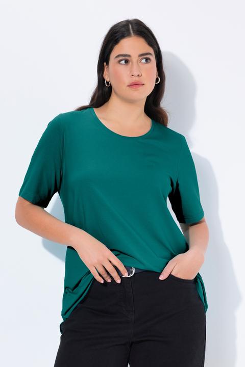 Actual product image Ulla Popken Essential Round Neck Stretch Tee (54, 56)
