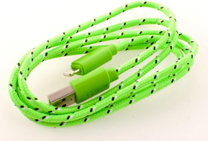 Produktbild PhoneLook Lightning Kabel Seil grün (1 m)