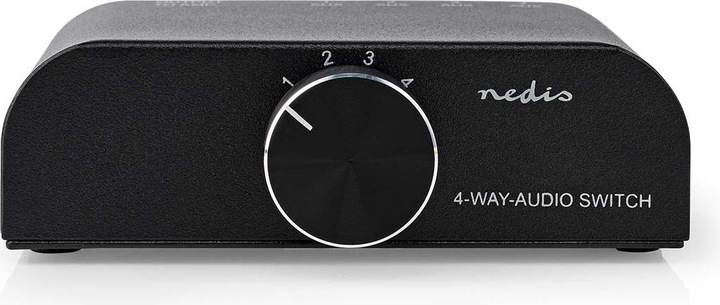 Produktbild Nedis Analog Audio-Schalter | 4-Port port(s) | Anschlüsse – Eingang: 1x 3,5 mm Audio-Eingang / 3x (2 (Analog -> Digital)