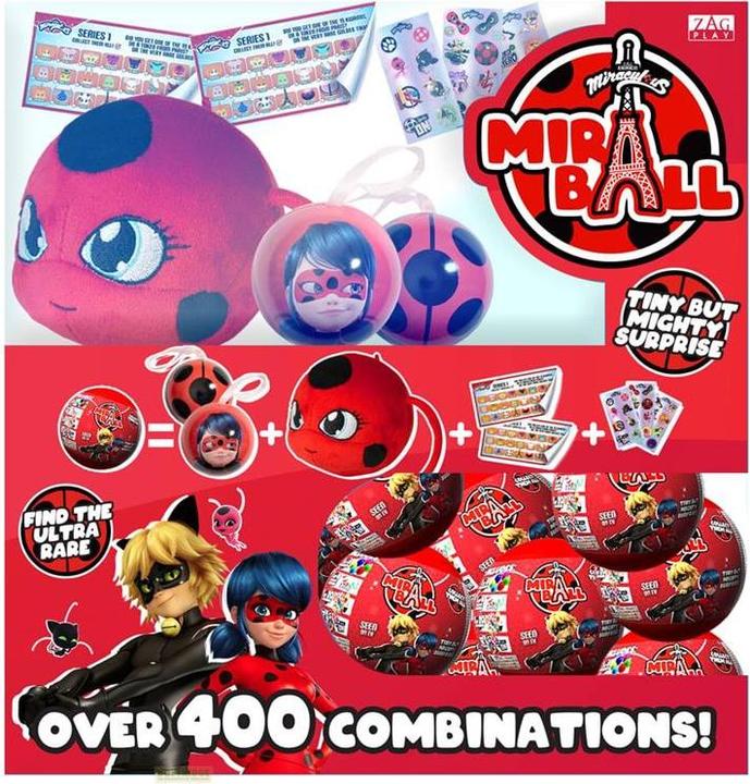 Immagine prodotto Miraculous Miraball Kwami Peluche 12 oggetti da collezione