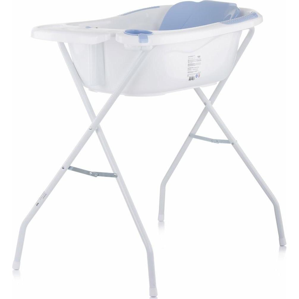 Chipolino, Babybadewanne, Badewanne mit Matte und Ständer Vela 87cm Blau