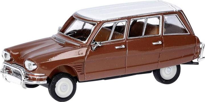 Herpa 038959 H0 PKW Modell Citroën AMI 6 Break, braun/Dach weiss