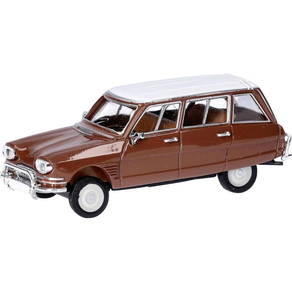 Herpa 038959 H0 PKW Modell Citroën AMI 6 Break, braun/Dach weiss