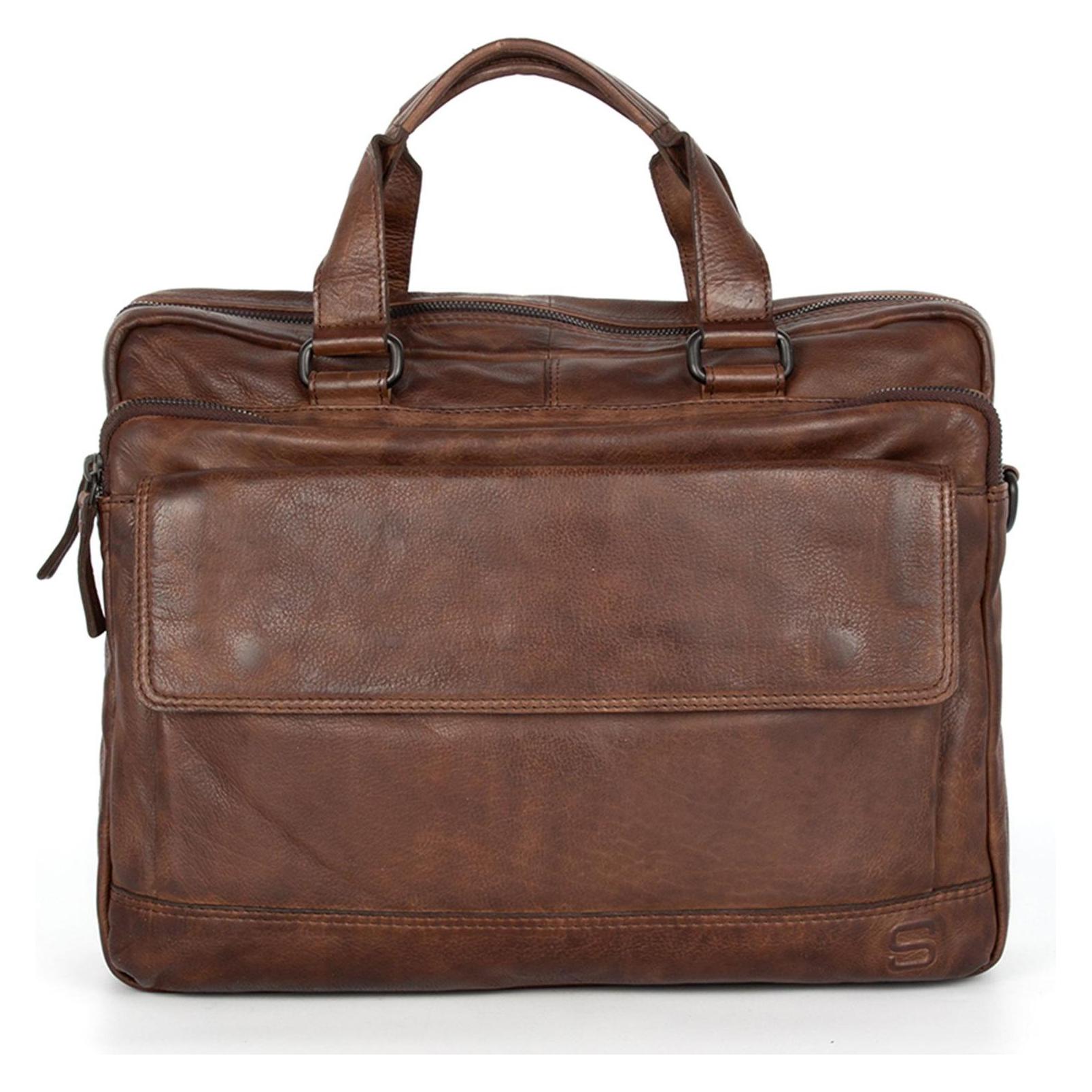 Spikes & Sparrow, Herren, Tasche, Leather Business Bag - Kevin - Dark Brown, Braun