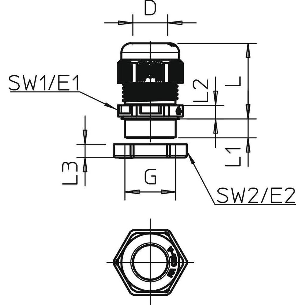 Thumbnail - OBO Bettermann, Kabelverbindung, 2022764 Kabelverschraubung 1.5 mm Kunststoff, PA Lichtgrau 50 S