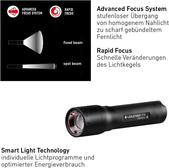Image du produit Ledlenser P7r (16.60 cm, 1000 lm)