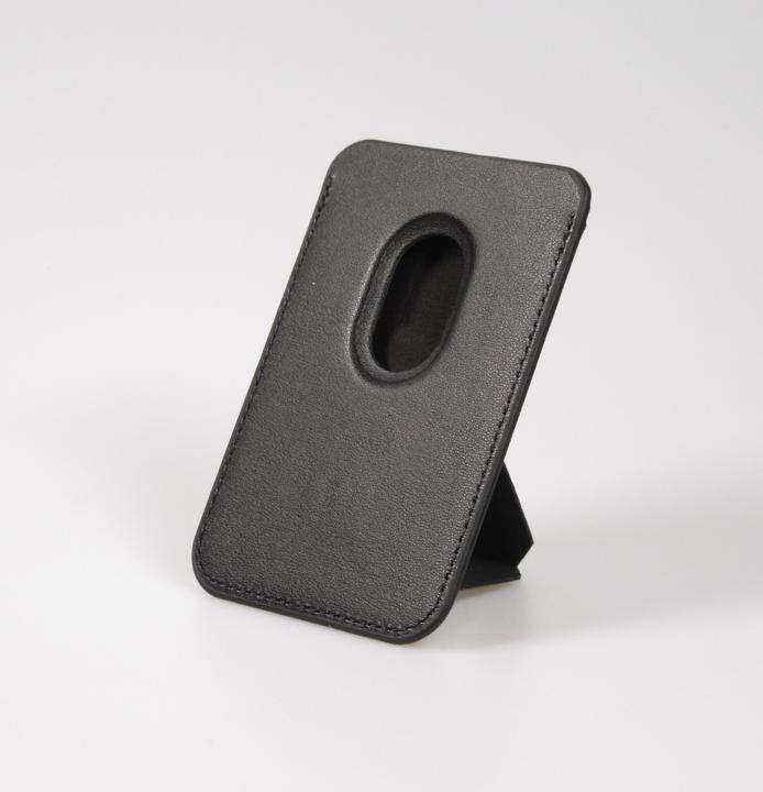 Actual product image PhoneLook Porte-cartes magnétique wallet MagSafe cuir végan avec aimant fort et support pliable intégré