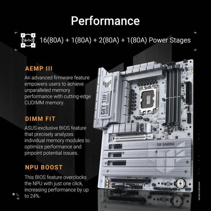 Produktbild ASUS TUF GAMING Z890-PRO WIFI (LGA 1851, Intel Z890, ATX)