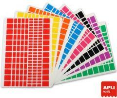 Produktbild Apli Aufkleber "Rechteck", auf Blatt, große Papierverpackung, nicht ablösbar, 18 Blatt, 144 Aufkleber pro