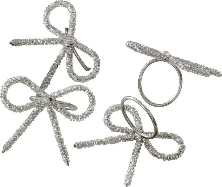 Produktbild Loberon Serviettenring 4er Set Eirael silber (4x)