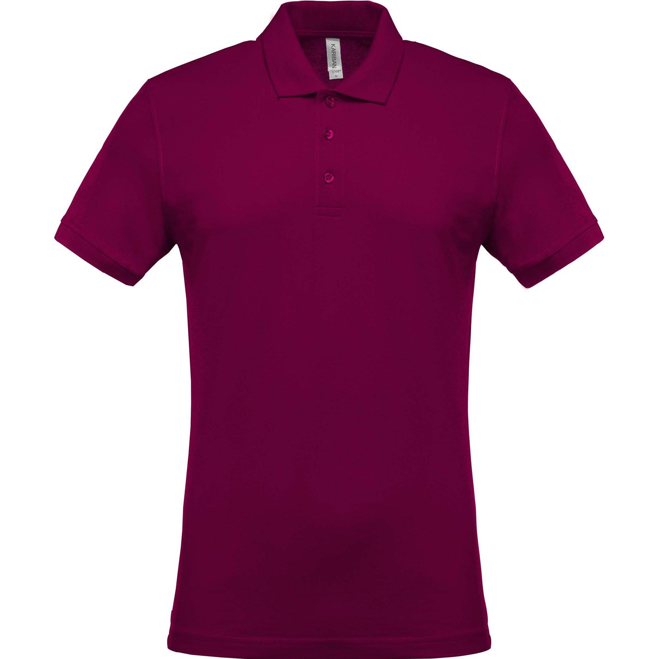 Kariban, Herren, Shirt, Piqué, Rot, (S)