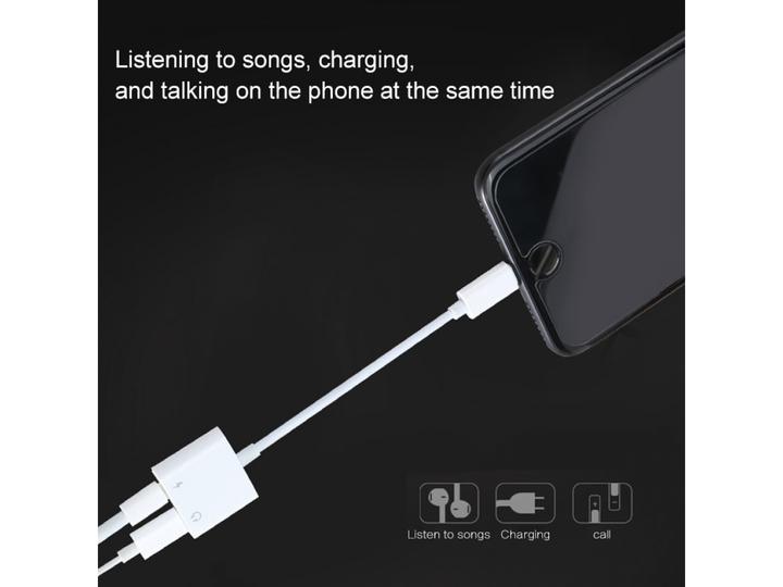 Actual product image PowerGuard Dual Lightning Audio & Charge Adapter Splitter (Lightning, Lightning)