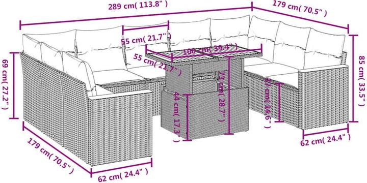 Produktbild vidaXL Garten Sofagarnitur