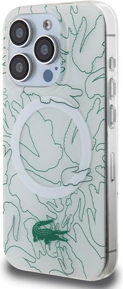 Actual product image Lacoste LCHMP15XUREH iPhone 15 Pro Max 6.7" biały/white hardcase Double Layer Repeat MagSafe (Apple iPhone 15 Pro Max)