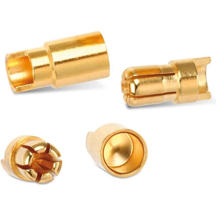Thumbnail - Eneroid Goldkontakt-Steckerset, Steckerlänge 14,1 mm, Kupplungslänge 14,8 mm, 6 mm, 5 Paare