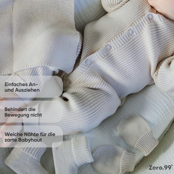 Immagine prodotto Zero.99 Set neonato 5 pezzi. - Coperta, tutina con bottoni, guantini, scarpine, cappellino, caldo beige (50, 56, 62, 68)