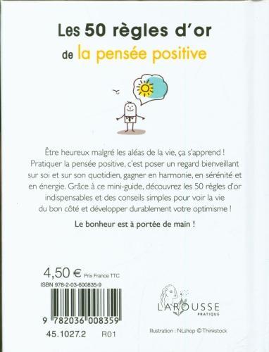 Immagine prodotto Larousse pratique Les 50 règles d'or de la pensée positive (Francese, Gallo Latifa, 2021)