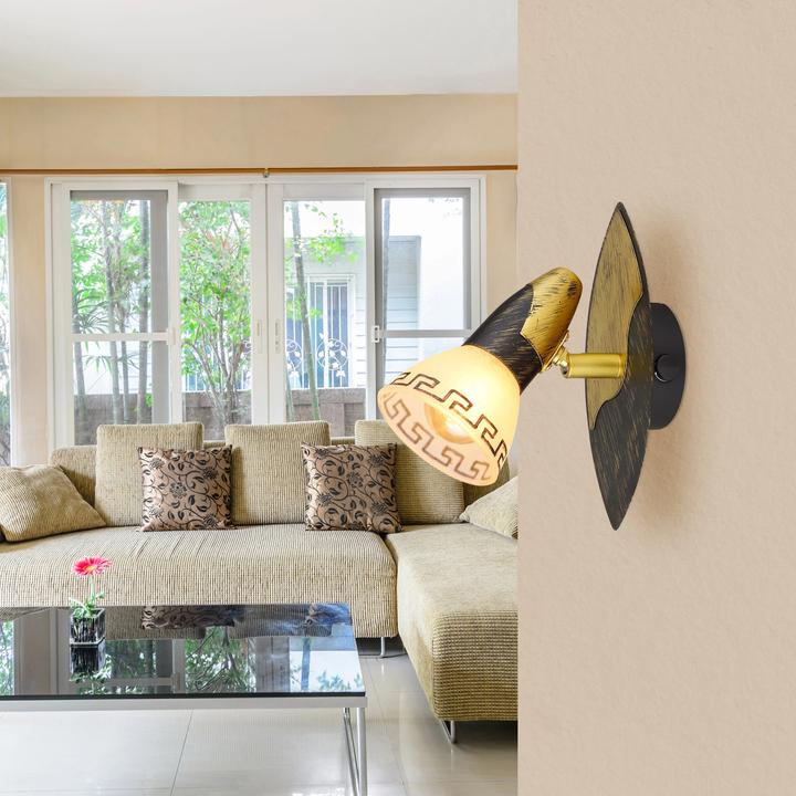 Image du produit Globo Projecteur NOVARA, or patiné, verre, 5449-1 (E14)